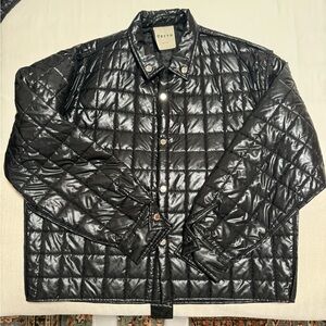 ORTTU Men's Shiny Black Puffer Jacket